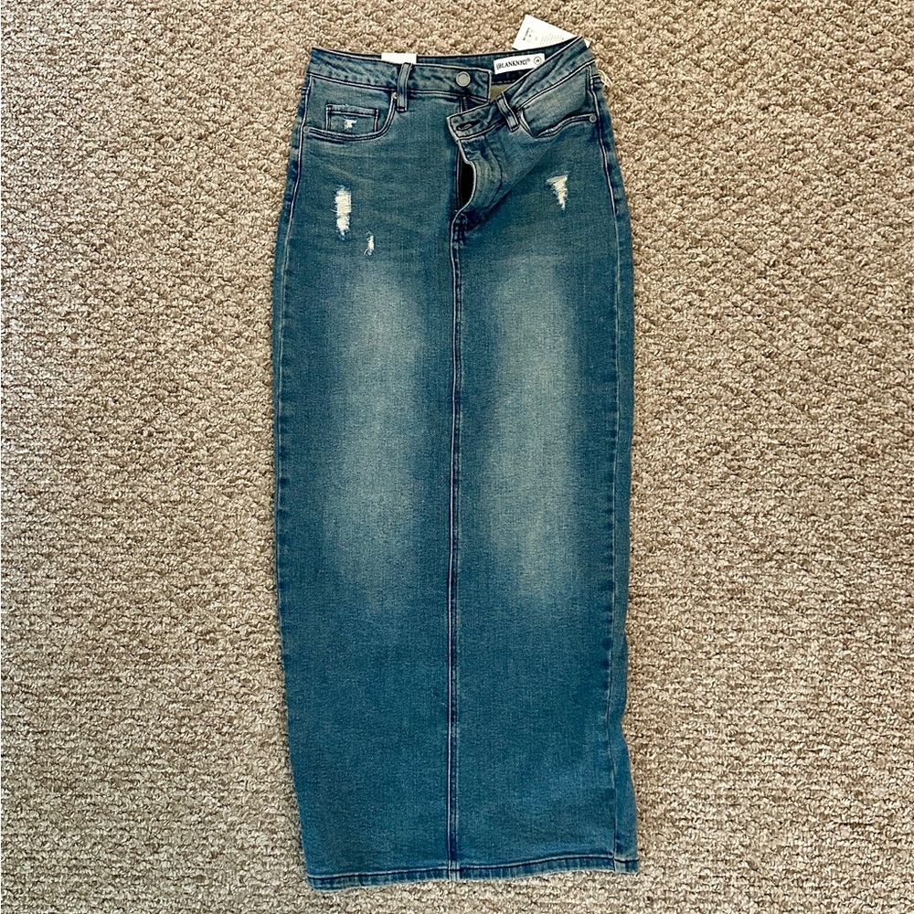 Blank NYC Maxi Jean Skirt NWT